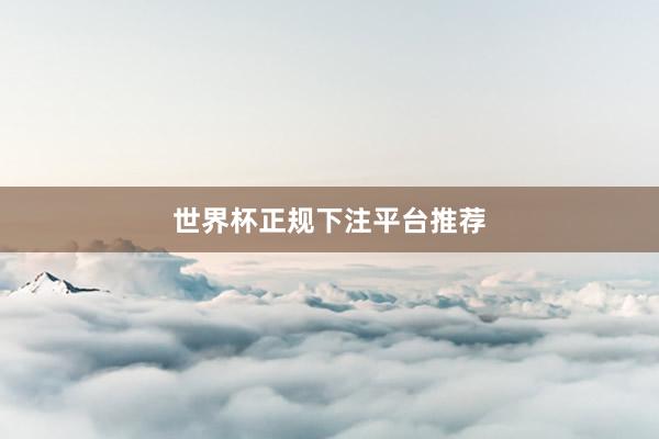 世界杯正规下注平台推荐