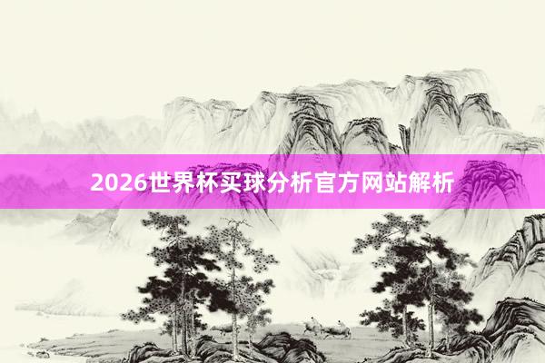 2026世界杯买球分析官方网站解析